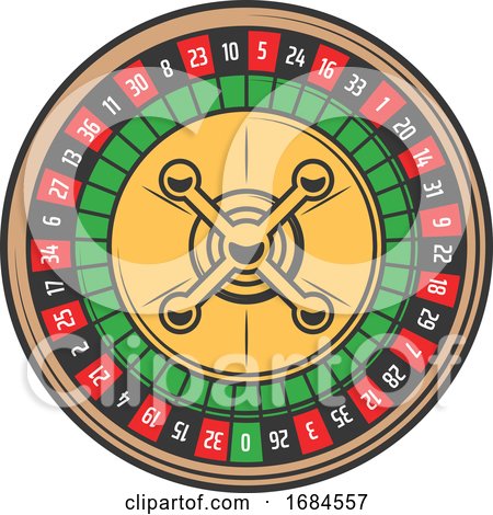 Casino Roulette Wheel by Vector Tradition SM