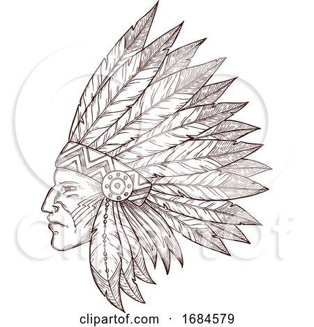 Sketched Native American by Vector Tradition SM