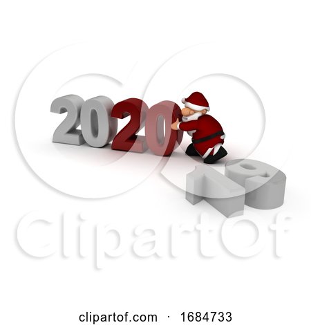 Santa Bringing in the New Year by KJ Pargeter