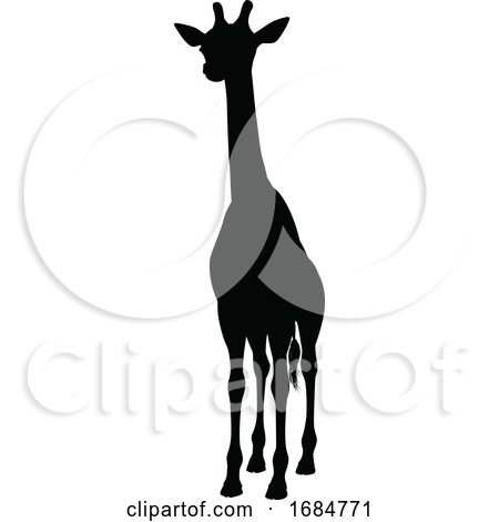 Giraffe Animal Silhouette by AtStockIllustration