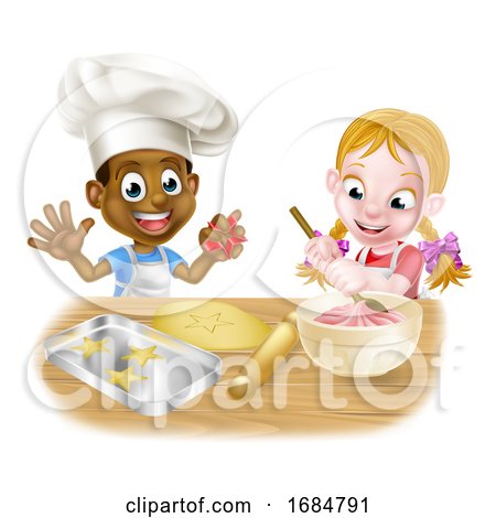 Cartoon Child Chefs by AtStockIllustration