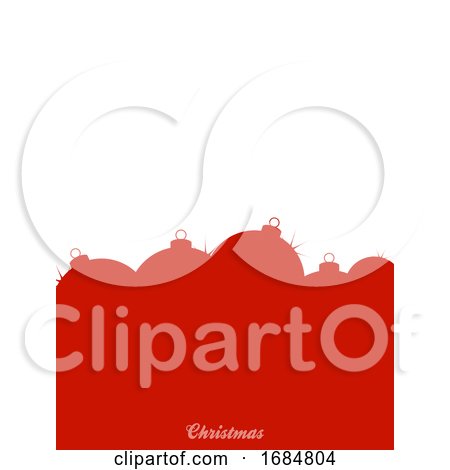Christmas Card with Baubles Silhouette by elaineitalia