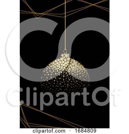 Gold and Black Christmas Background by dero