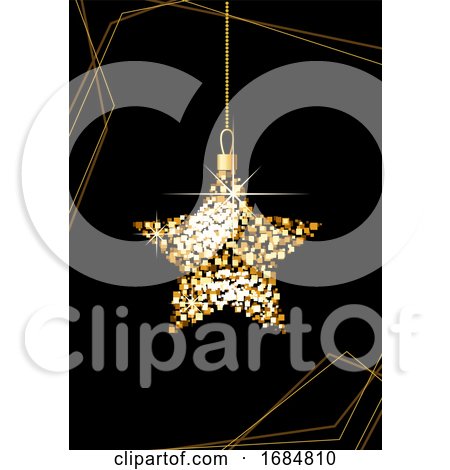 Gold and Black Christmas Background by dero