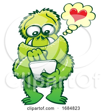 Ugly Green Monster Looking for Love Online by Zooco