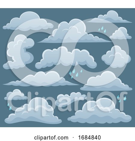 Clouds and Rain Drops by visekart