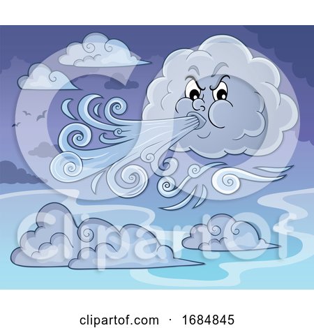 Cloud Blowing a Wind Storm by visekart