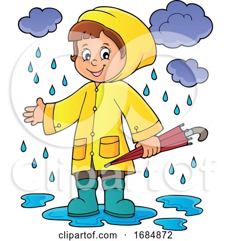 Girl in a Rain Coat by visekart