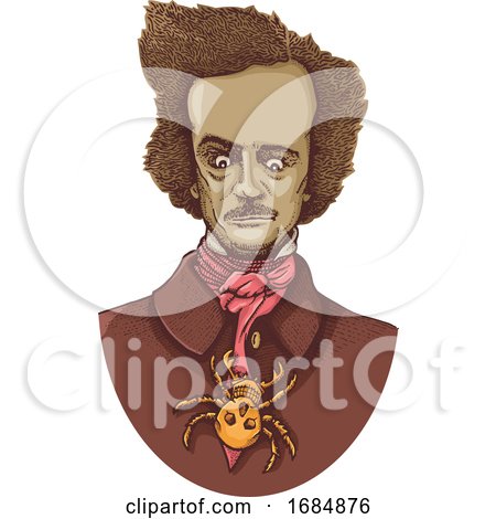 Portrait of Edgar Allan Poe by Any Vector