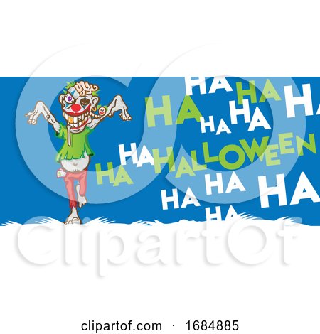 Clown Zombie Laughing by Domenico Condello