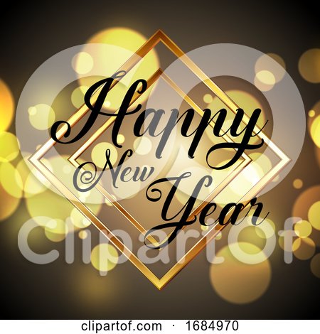 Golden Happy New Year Design by KJ Pargeter
