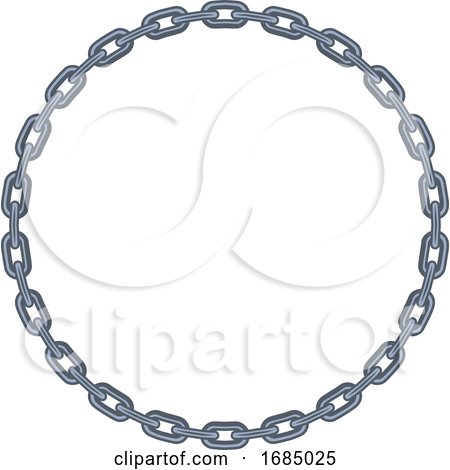 Round Nautical Chain Border Frame by Vector Tradition SM