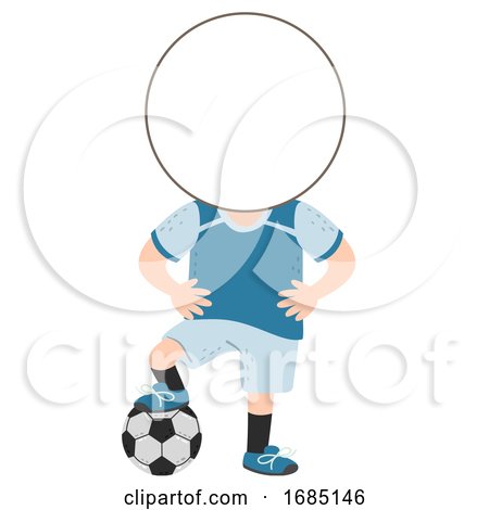 Kids Football Sport Head Illustration by BNP Design Studio