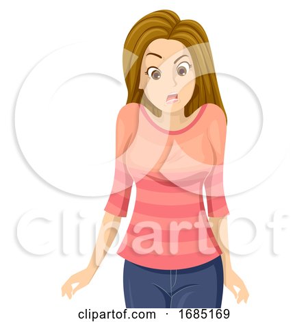 Teen Girl Confrontational Illustration by BNP Design Studio