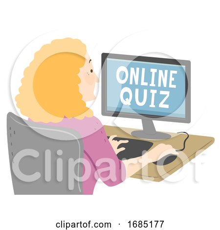 Senior Girl Online Quiz Illustration by BNP Design Studio
