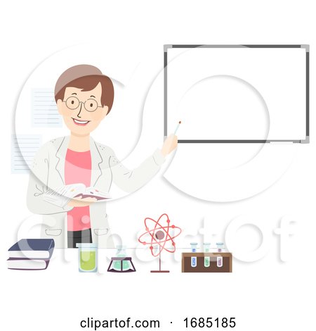 Girl Science Teacher Illustration by BNP Design Studio