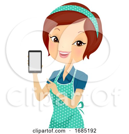 Girl Helper Phone Contact Illustration by BNP Design Studio