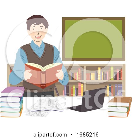 Man Literature Teacher Illustration by BNP Design Studio