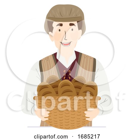 Man Medieval Baker Illustration by BNP Design Studio