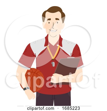 Man Physical Education Teacher Illustration by BNP Design Studio