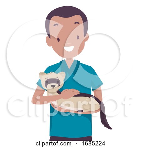 Man Save Ferret Illustration by BNP Design Studio