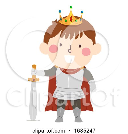 Kid Boy Armored King Illustration by BNP Design Studio