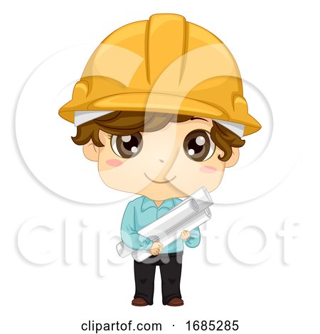 Kid Boy Job Engineer Illustration by BNP Design Studio