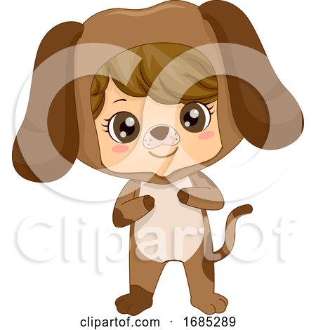 Kid Boy Animal Costume Dog Illustration by BNP Design Studio
