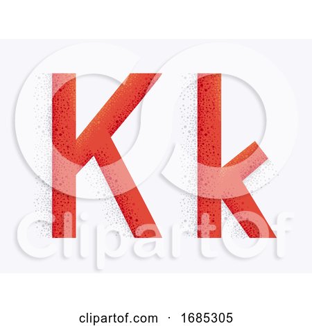 Letter Alphabet K Illustration by BNP Design Studio