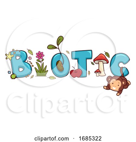 Biotic Lettering Illustration by BNP Design Studio