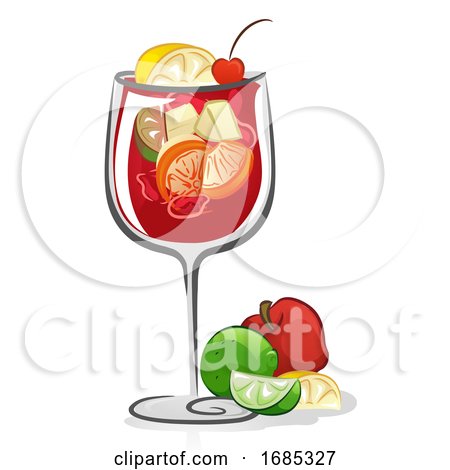 Sangria Cocktail Illustration by BNP Design Studio
