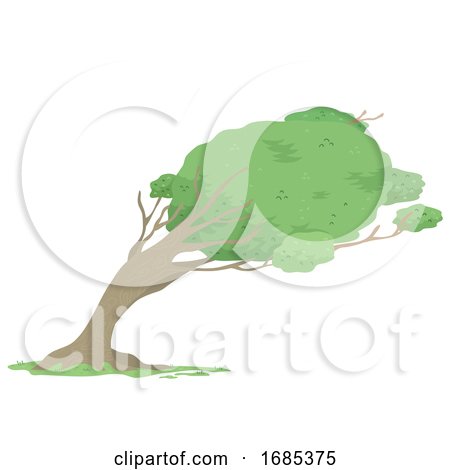 Windswept Tree Illustration by BNP Design Studio
