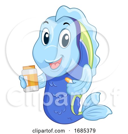 Fish Mascot Medicine Illustration by BNP Design Studio