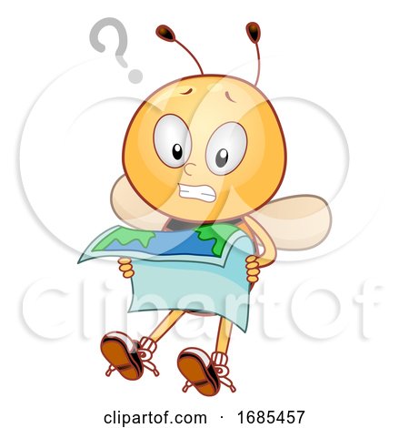 Bee Mascot Lost Illustration by BNP Design Studio