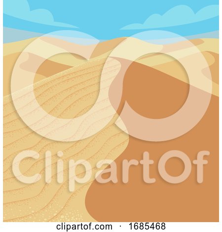 Desert Sand Dunes Illustration by BNP Design Studio