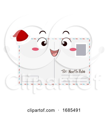 Mascot Postcard to North Pole Illustration by BNP Design Studio
