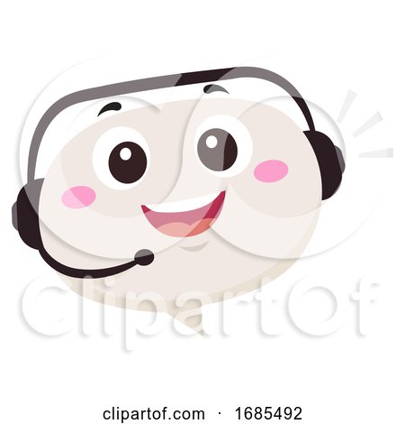 Mascot Speech Bubble Hotline Illustration by BNP Design Studio