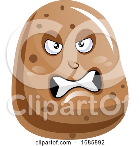 Potato Looks Very Angry Illustration by Morphart Creations