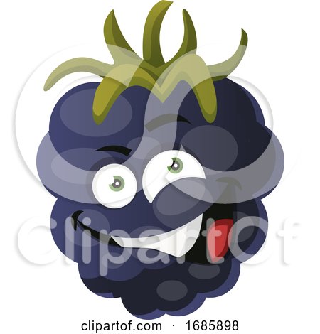 Crazy Mulberry Monster Laughing Illustration by Morphart Creations