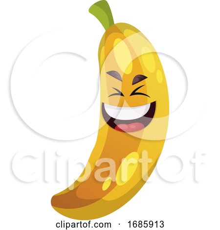 Crazy Banana Laughing Illustration by Morphart Creations
