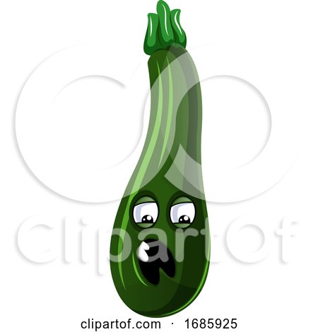 Worried Cartoon Courgettes Illustration by Morphart Creations