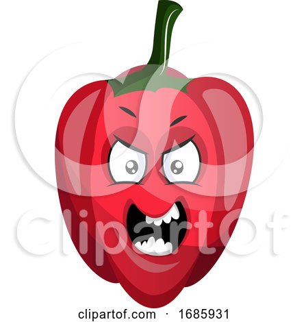 Angry Capsicum Illustration by Morphart Creations