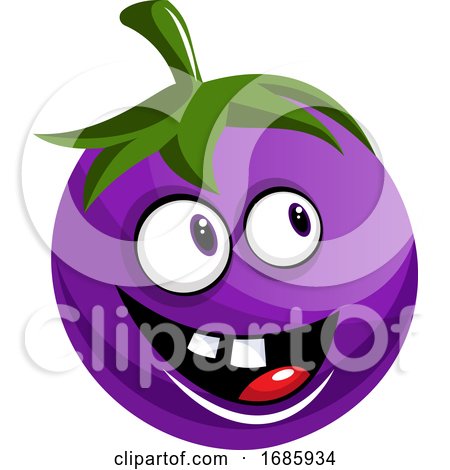 Cheerful Brinjal Illustration by Morphart Creations