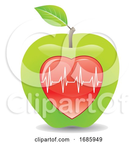 Green Apple for a Healthy Heart, Illustration by Morphart Creations