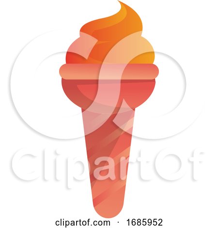 Pink Cone with Orange Ice Cream by Morphart Creations