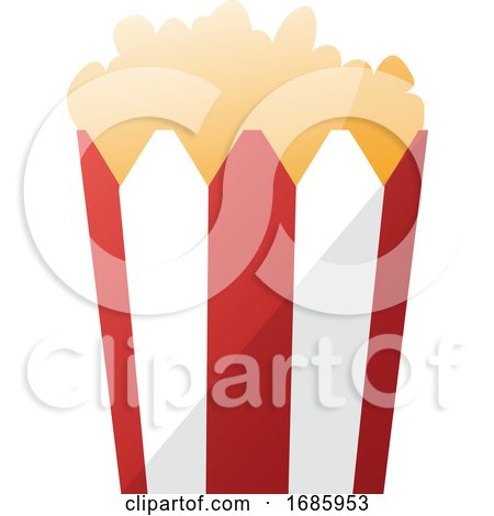 Illustration of a Red and White Popcorn Bag by Morphart Creations