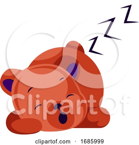 Sleeping Red Teddy Bear by Morphart Creations