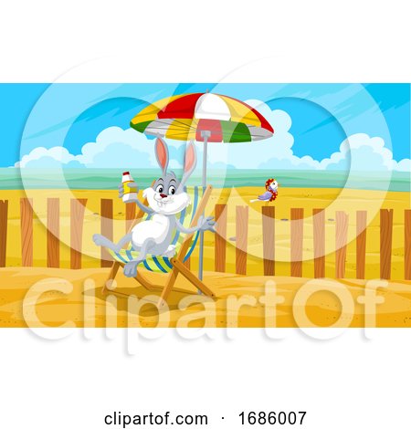 Rabbit at the Beach by Morphart Creations