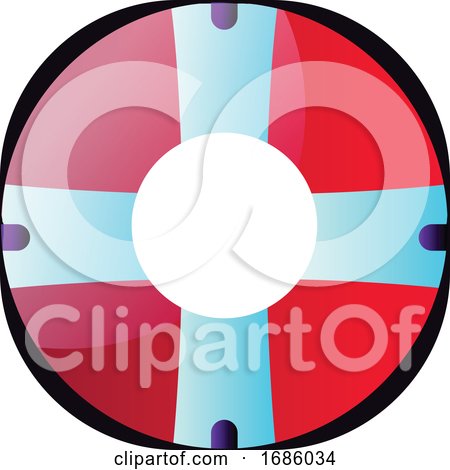 Red and White Swim Tube Vector Illustration on a White Background by Morphart Creations