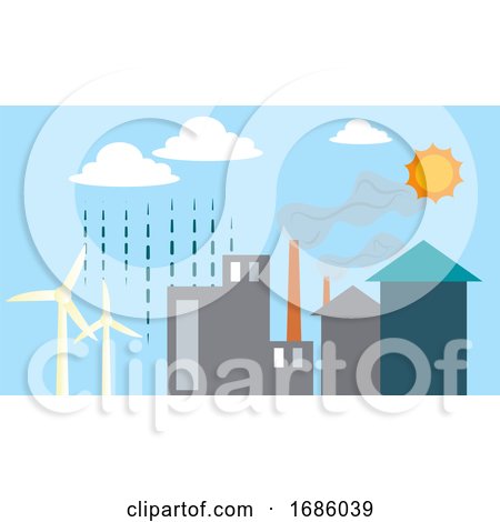 Different Renewable Energy Sources Illustration Vector on White Background by Morphart Creations